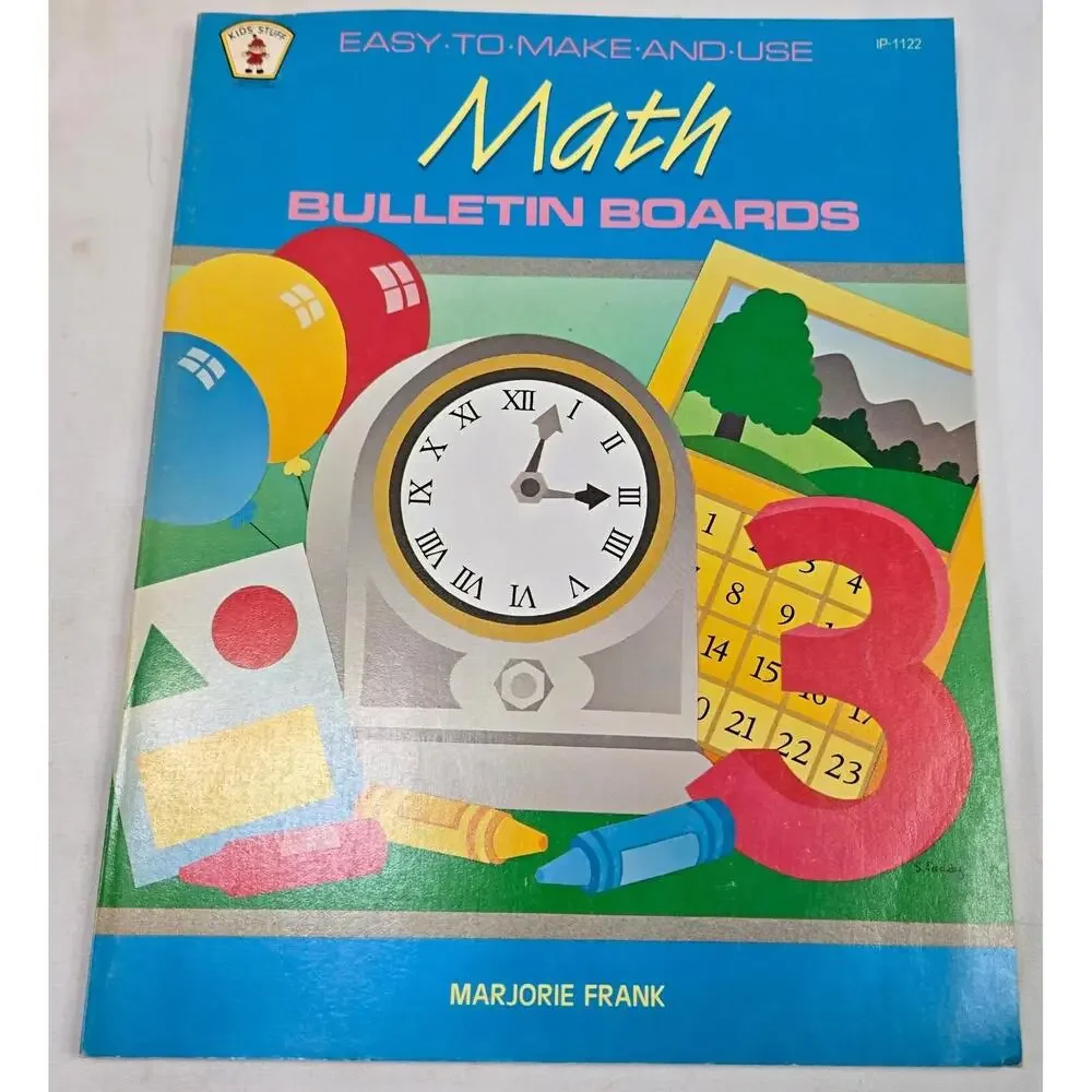 Kids' Stuff Math 4 Workbooks Teacher's Materials Bulletin Board Homeschool 1990